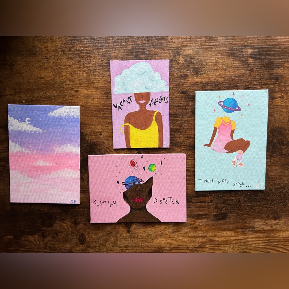 Colorful Black Girl/Gal paintings